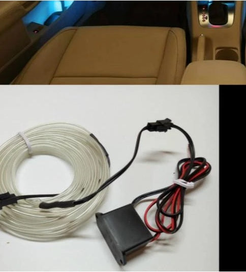 Tira de luces LED para coche, decoración de neón, 12 V, impermeable, USB