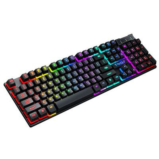 teclado inalámbrico USB con luces ambientales